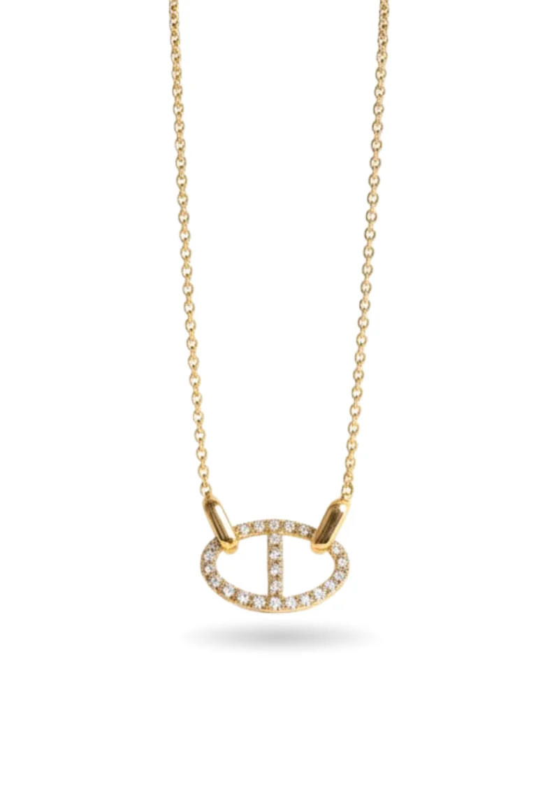 Collier Maille Marine Strass