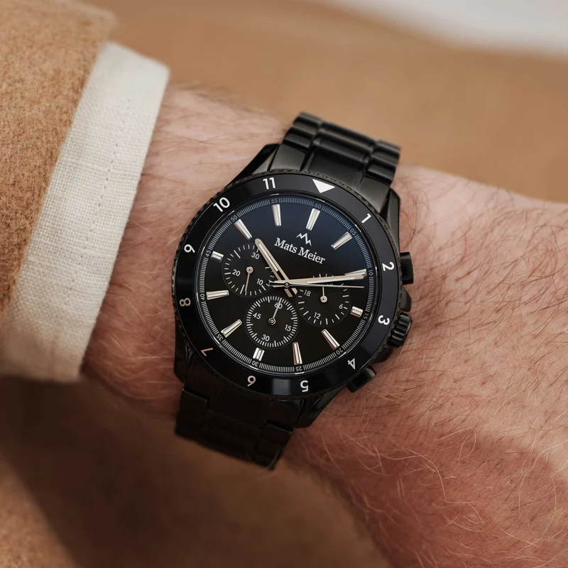 Mats Meier Ponte dei Salti Chronograph Men Watch Black MM00511
