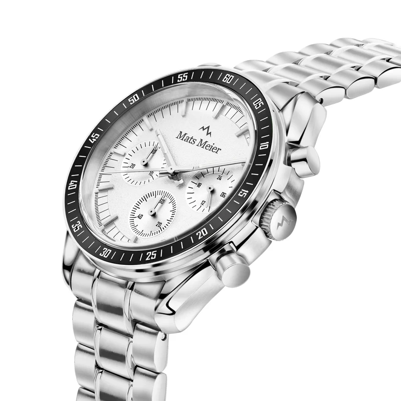Mats Meier Arosa Racing Hommes Montre Argent MM50018