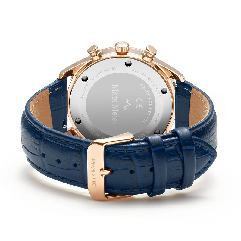 Mats Meier Grand Cornier Hommes Montre Bleu MM00131