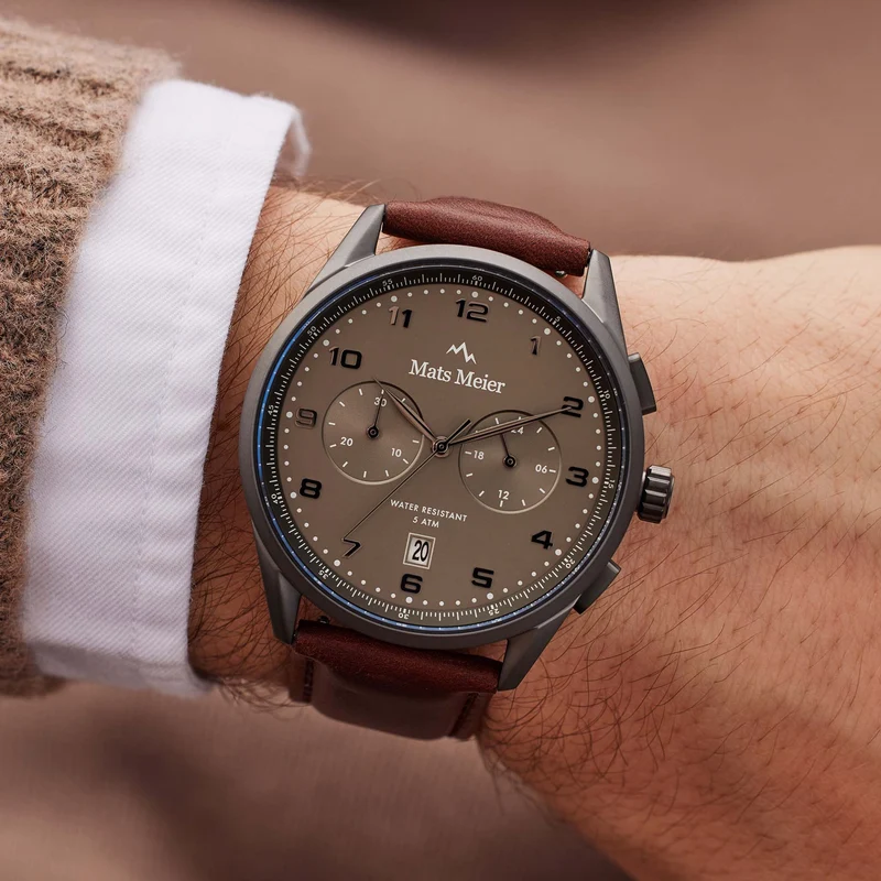 Mats Meier Mont Vélan Hommes Montre Marron MM10005