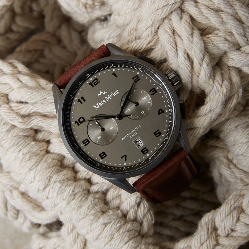 Mats Meier Mont Vélan Hommes Montre Marron MM10005