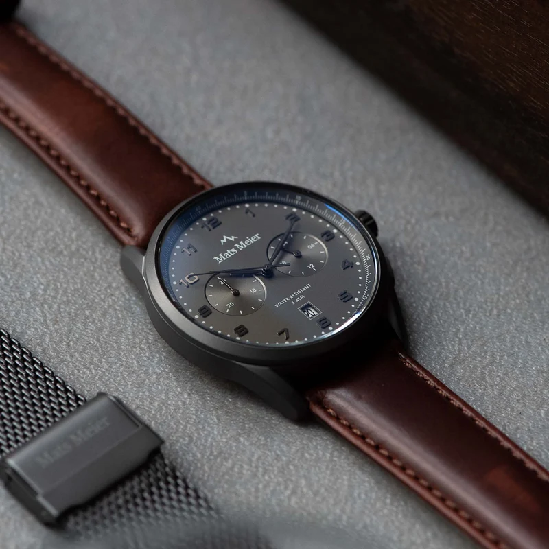 Mats Meier Mont Vélan Hommes Montre Marron MM10005
