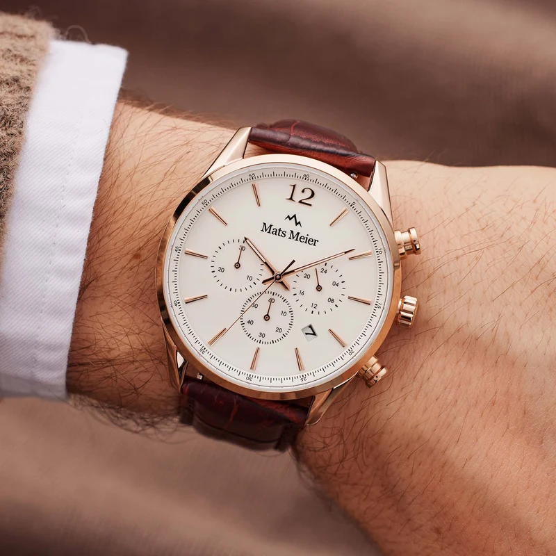 Mats Meier Grand Cornier Hommes Montre Marron MM00107