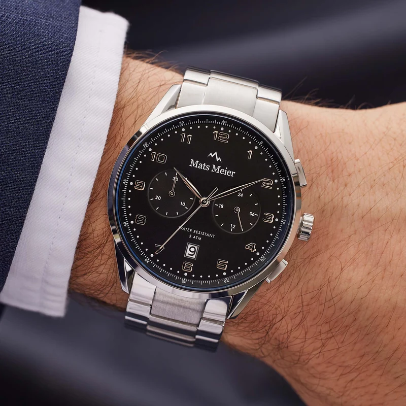 Mats Meier Mont Vélan Hommes Montre Argent MM10004