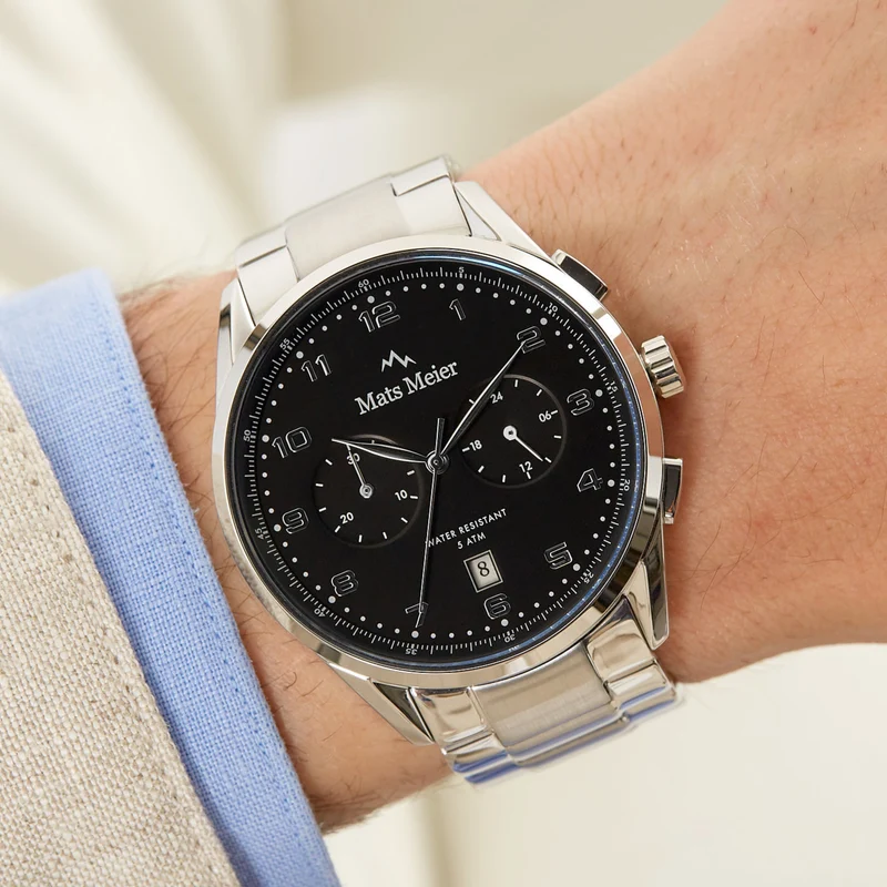 Mats Meier Mont Vélan Hommes Montre Argent MM10004