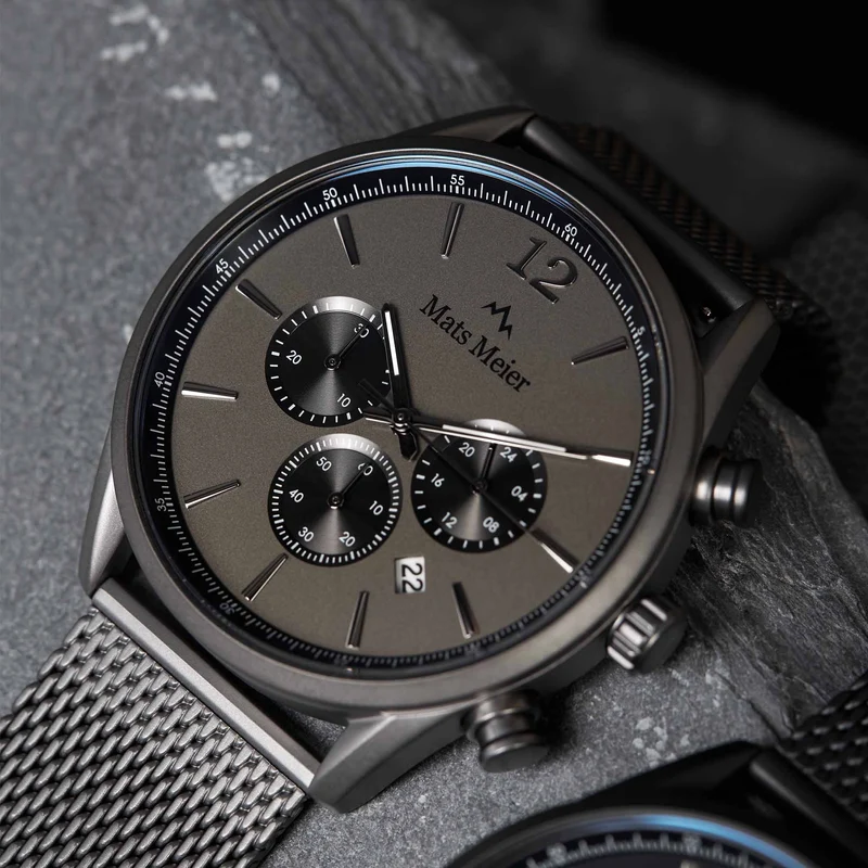 Mats Meier Grand Cornier Hommes Montre Gris MM00125