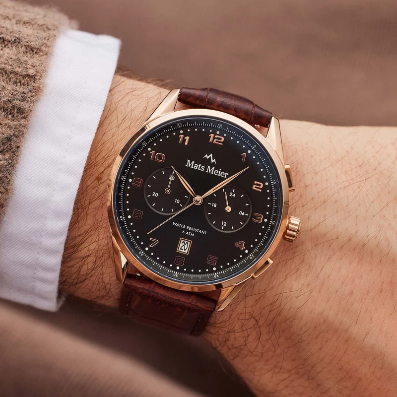 Mats Meier Mont Vélan Hommes Montre Marron MM10001