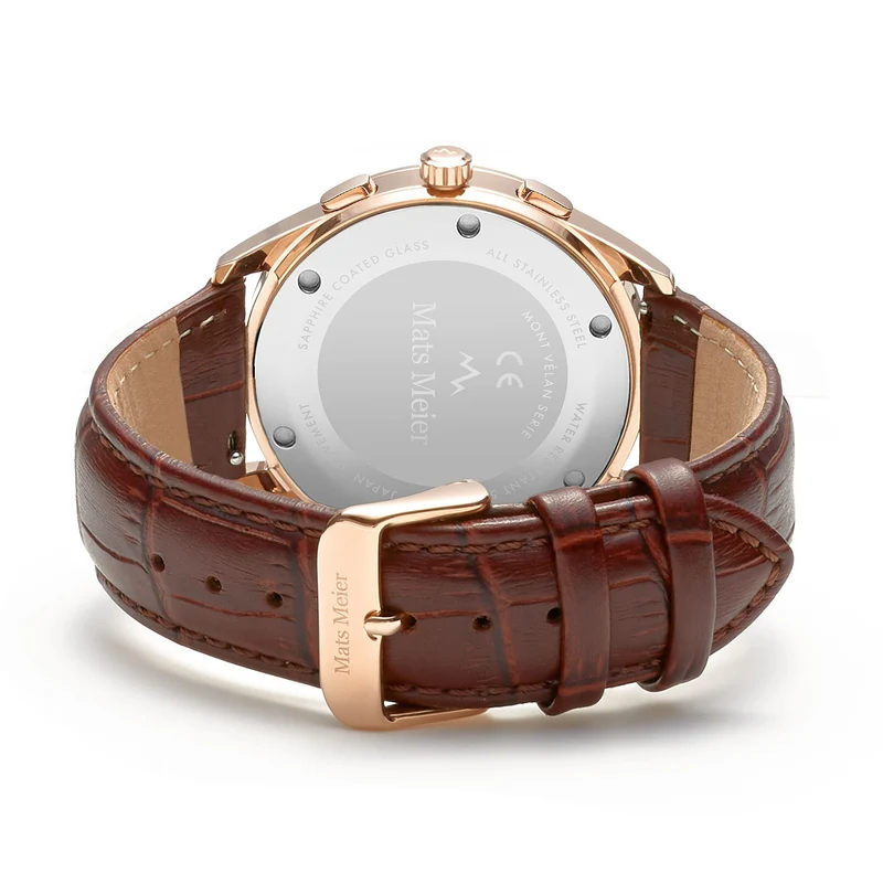 Mats Meier Mont Vélan Hommes Montre Marron MM10001