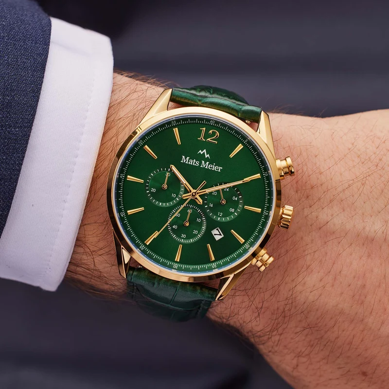Mats Meier Grand Cornier Hommes Montre Vert MM00122