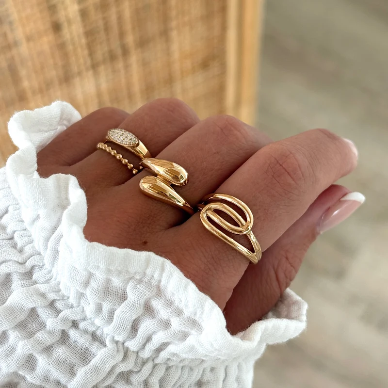 Bague "Olga" plaqué or
