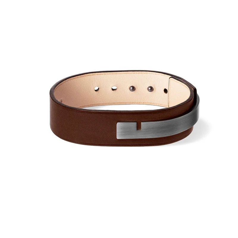 Bracelet large cuir acier | U'TURN.18