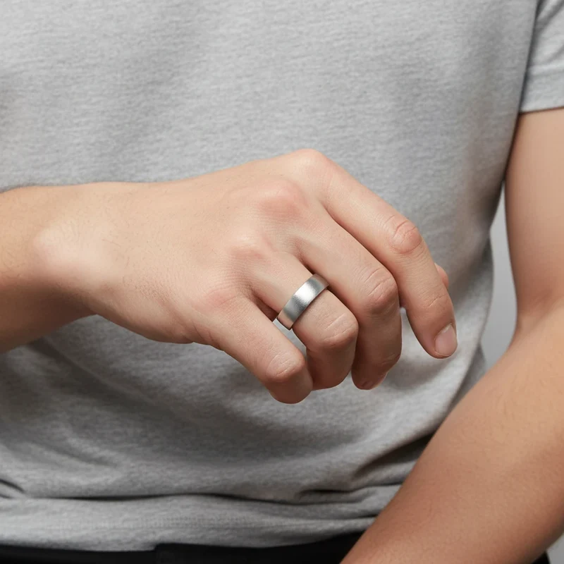 Jonc de mariage plat mat de 6 mm