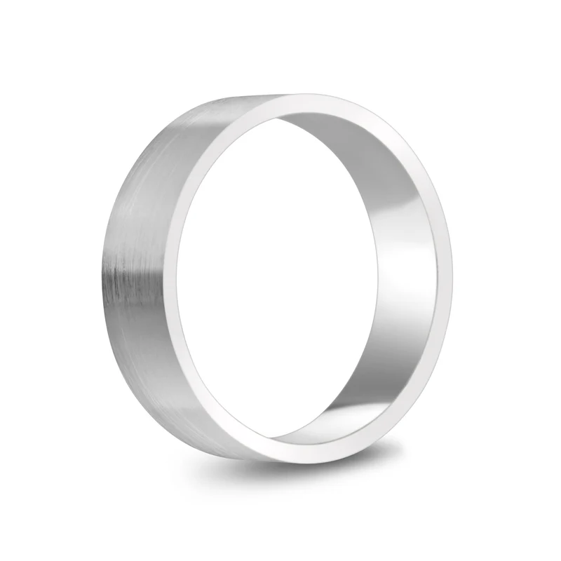 Jonc de mariage plat mat de 6 mm