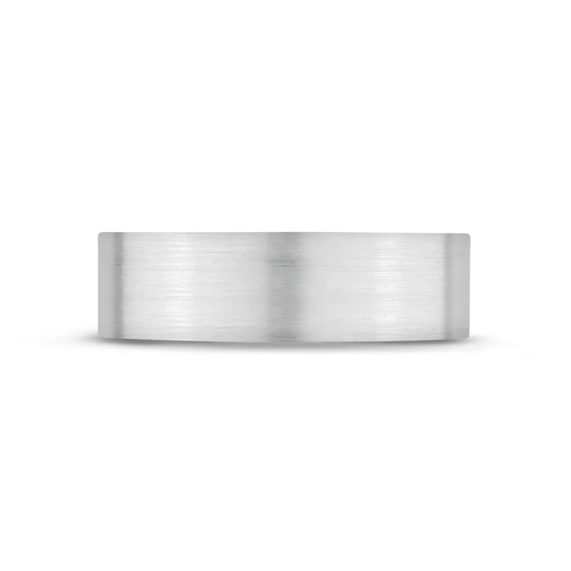 Jonc de mariage plat mat de 6 mm
