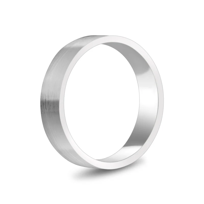 Jonc de mariage plat mat de 5 mm