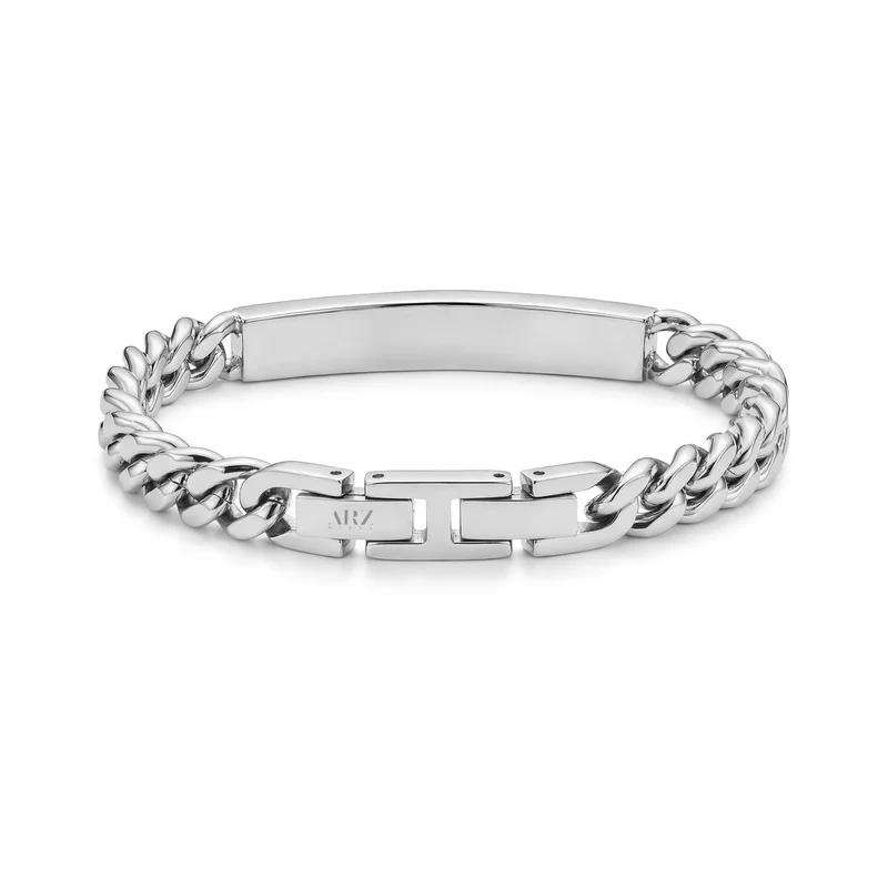 Bracelet à maillons en chaîne « Curb » avec pendentif à facettes