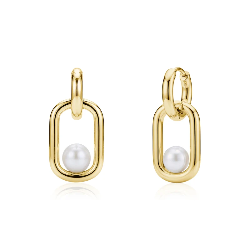 Boucles d'oreilles « Pearl Link Signature »