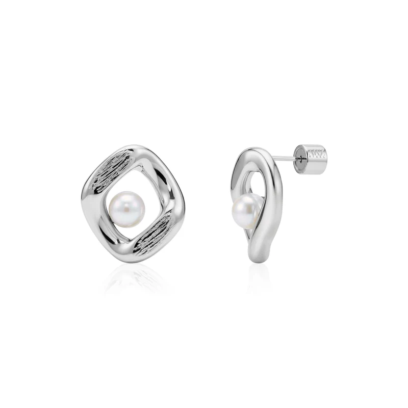 Boucles d'oreilles à clous avec monture « Bold Pearl »