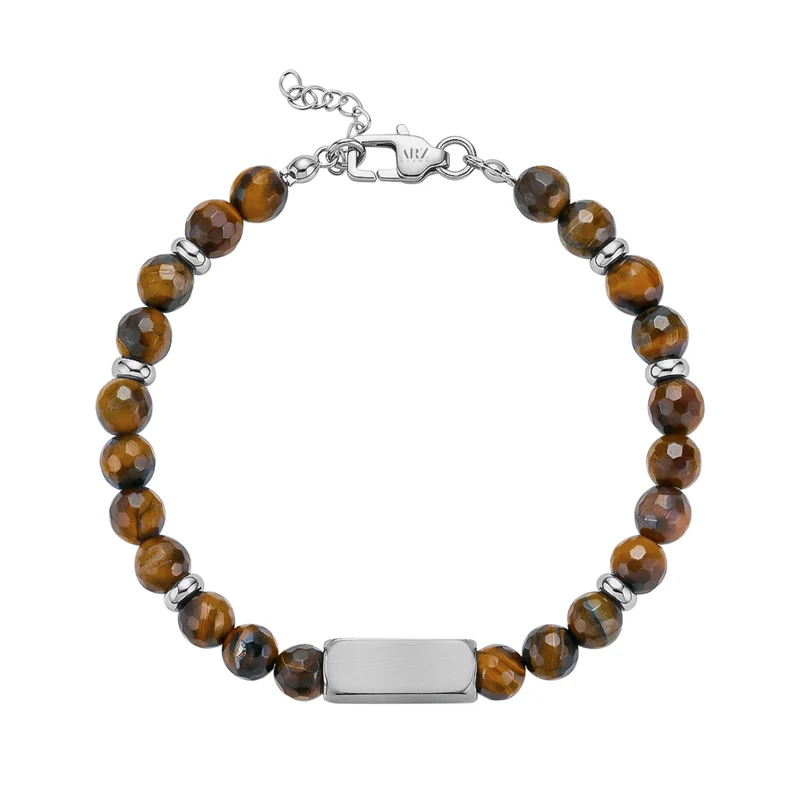 Bracelet en perles de pierre personnalisables