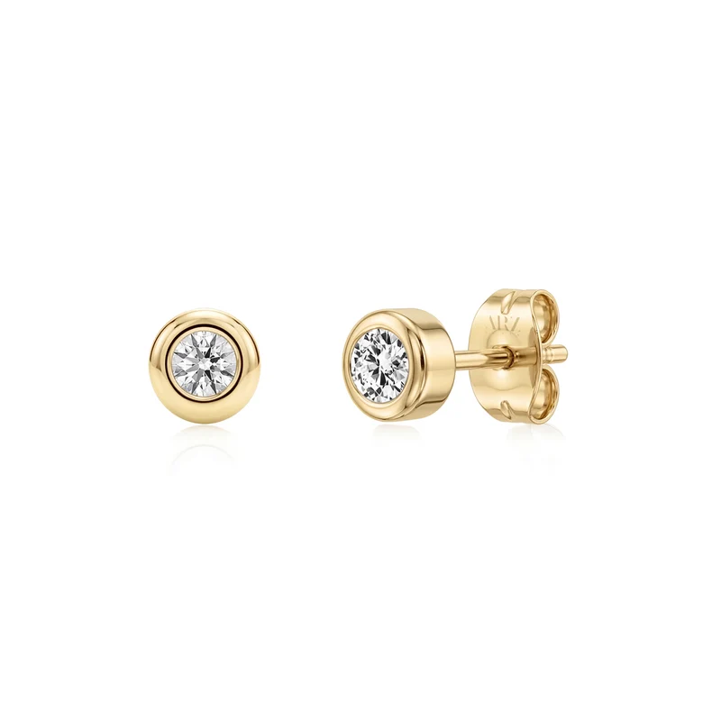 Boucles d'oreilles rondes à sertissage en lunette