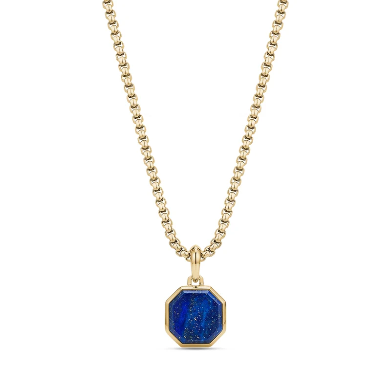 Pendentif octogonal en lapis-lazuli