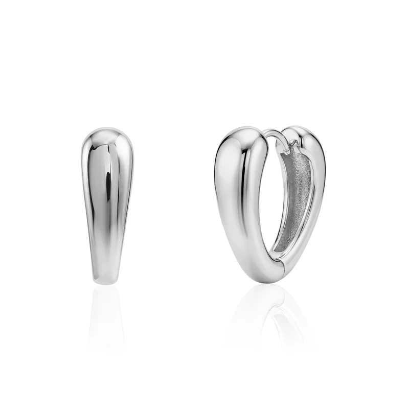 Boucles d'oreilles Huggie en forme de goutte inversée