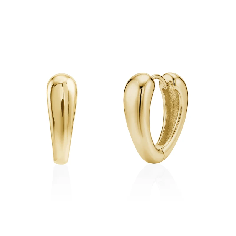 Boucles d'oreilles Huggie en forme de goutte inversée