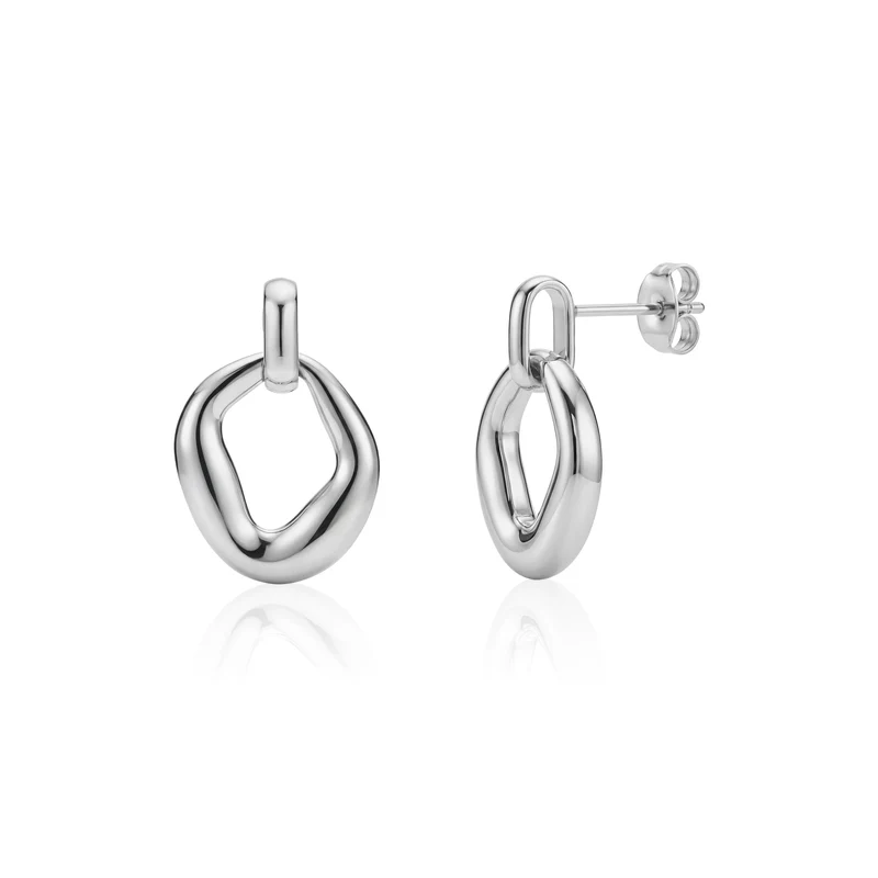 Boucles d'oreilles pendantes sculptées en boucle