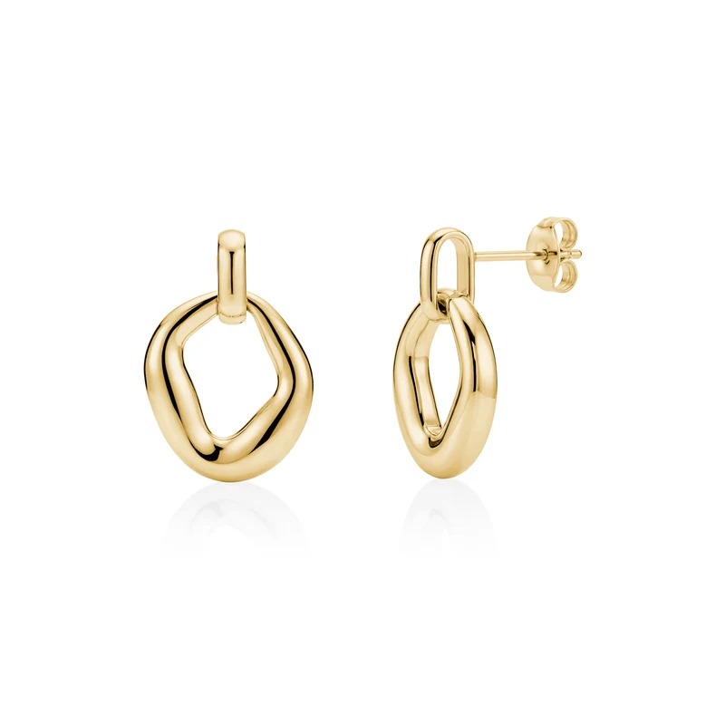 Boucles d'oreilles pendantes sculptées en boucle