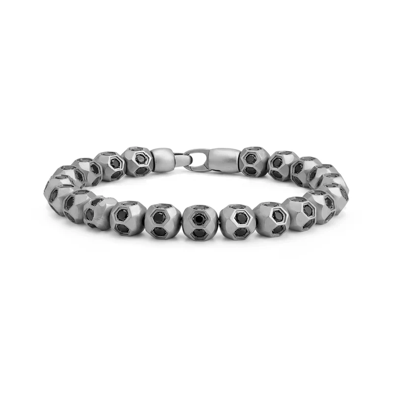 Bracelet en perles de verre mat