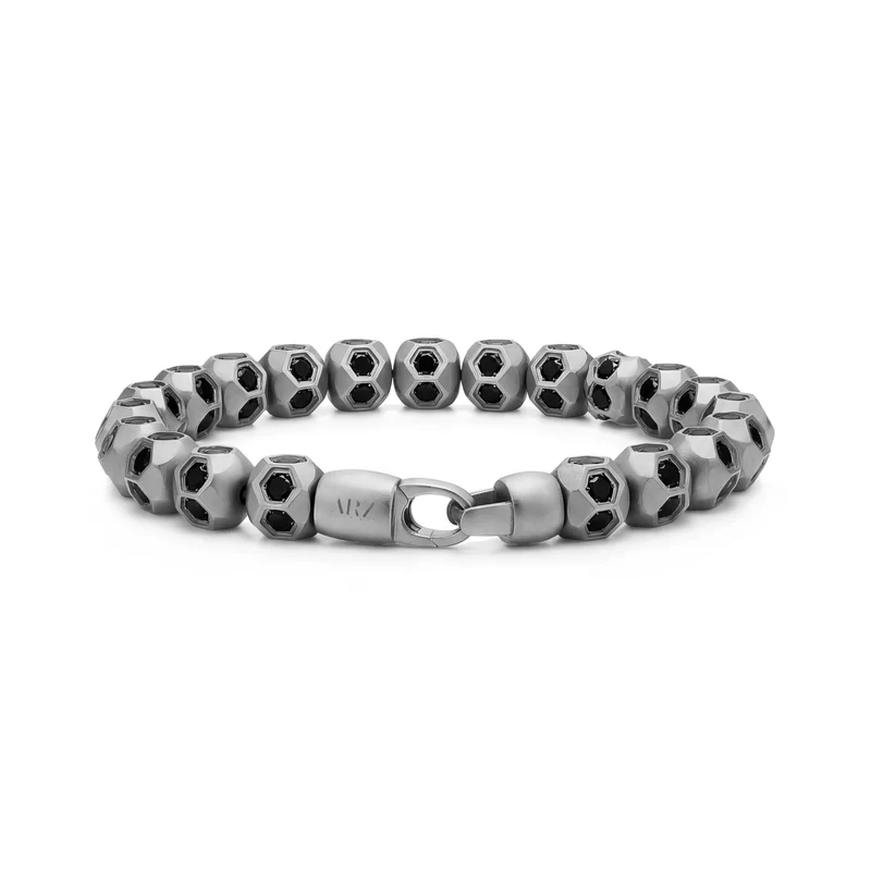 Bracelet en perles de verre mat