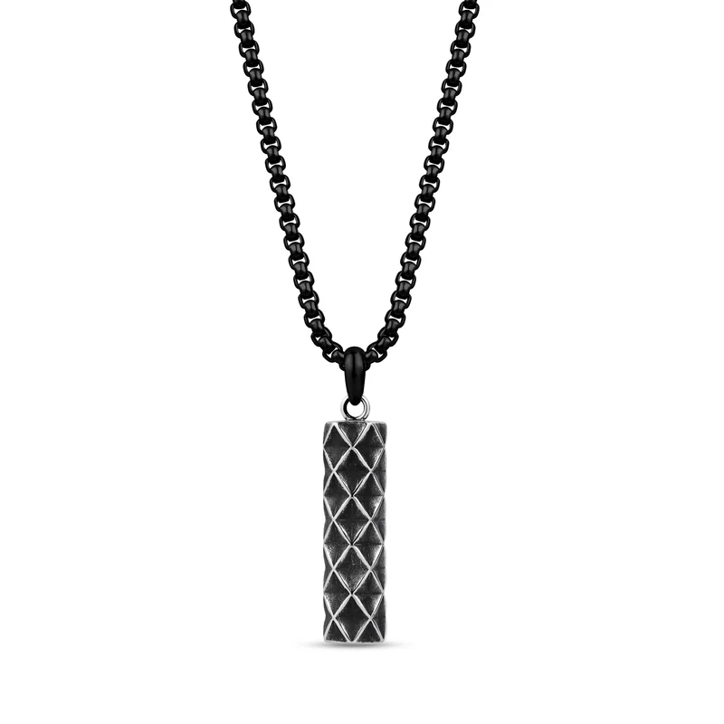 Pendentif urne armure noire
