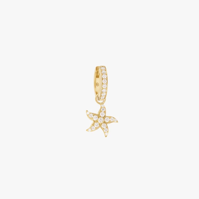 Mini Hoop Starfish Full Diamond