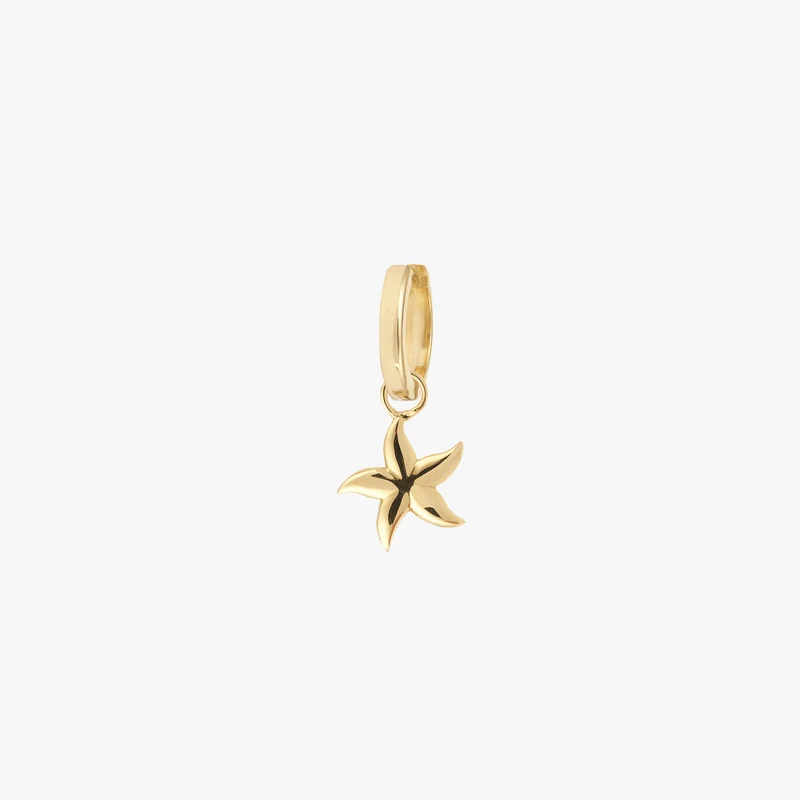 Mini Hoop Starfish Full Diamond