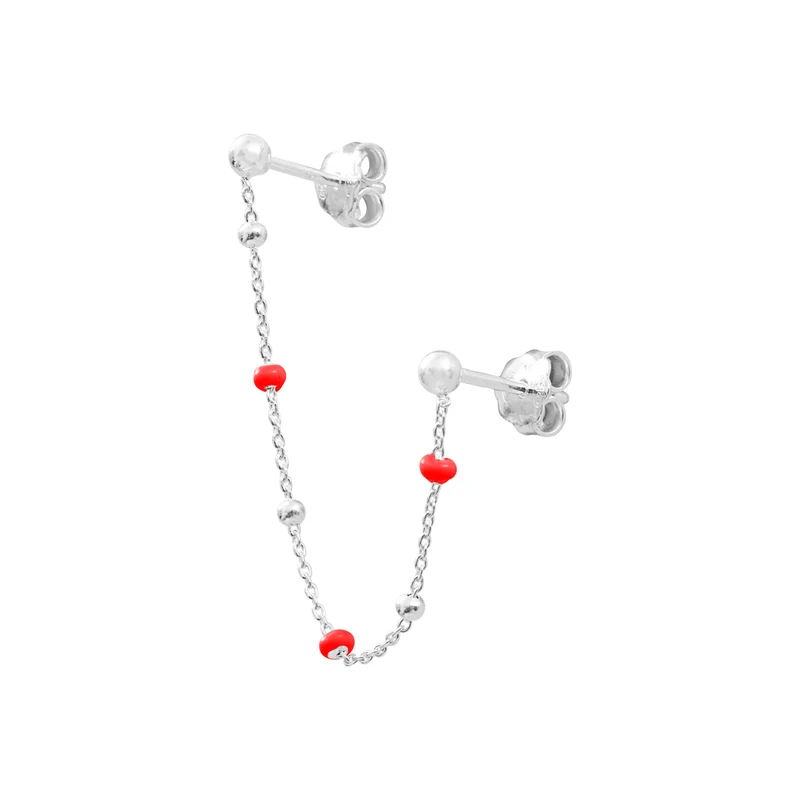 1/2 Boucles d'oreilles Aurora rouge