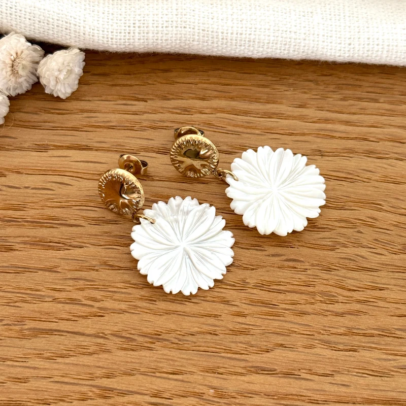 Boucles d'oreilles "Meylin" acier