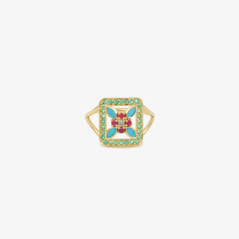 Rita Ring 4–Turquoise