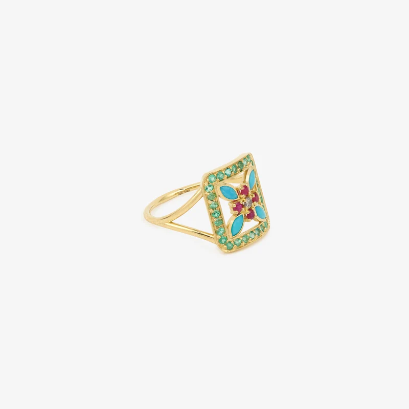Rita Ring 4–Turquoise