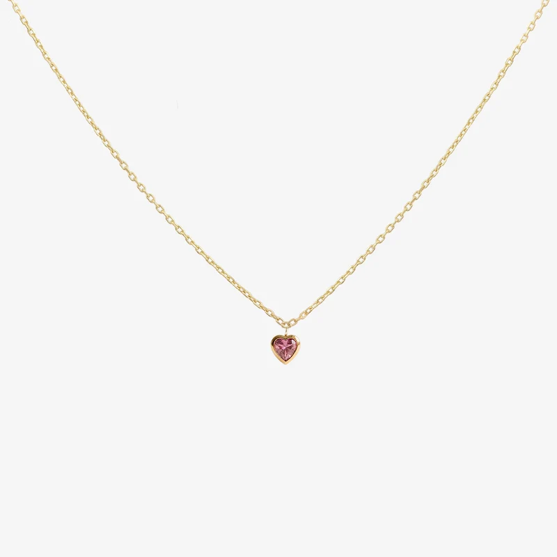 Petit Coeur Necklace 1 Sunset