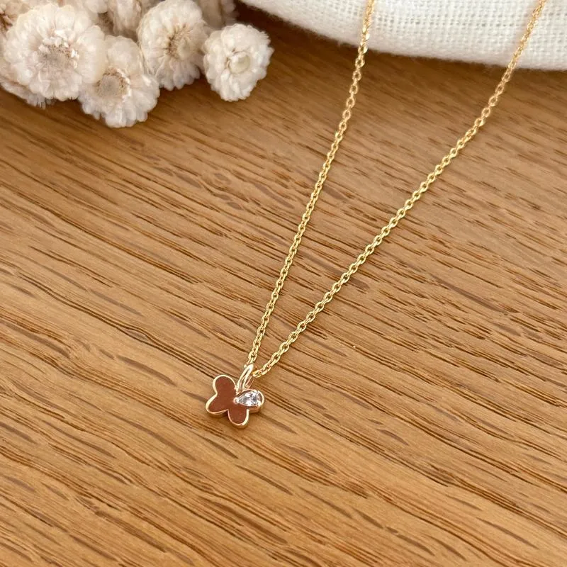 Collier "Papillon" enfant plaqué or