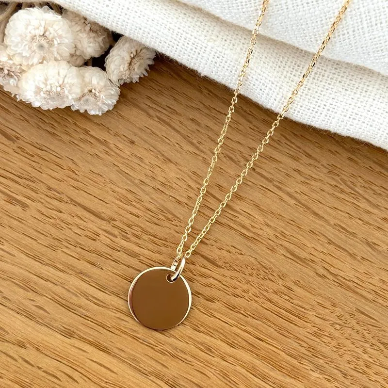 Collier "Médaille" 1,5cm plaqué or