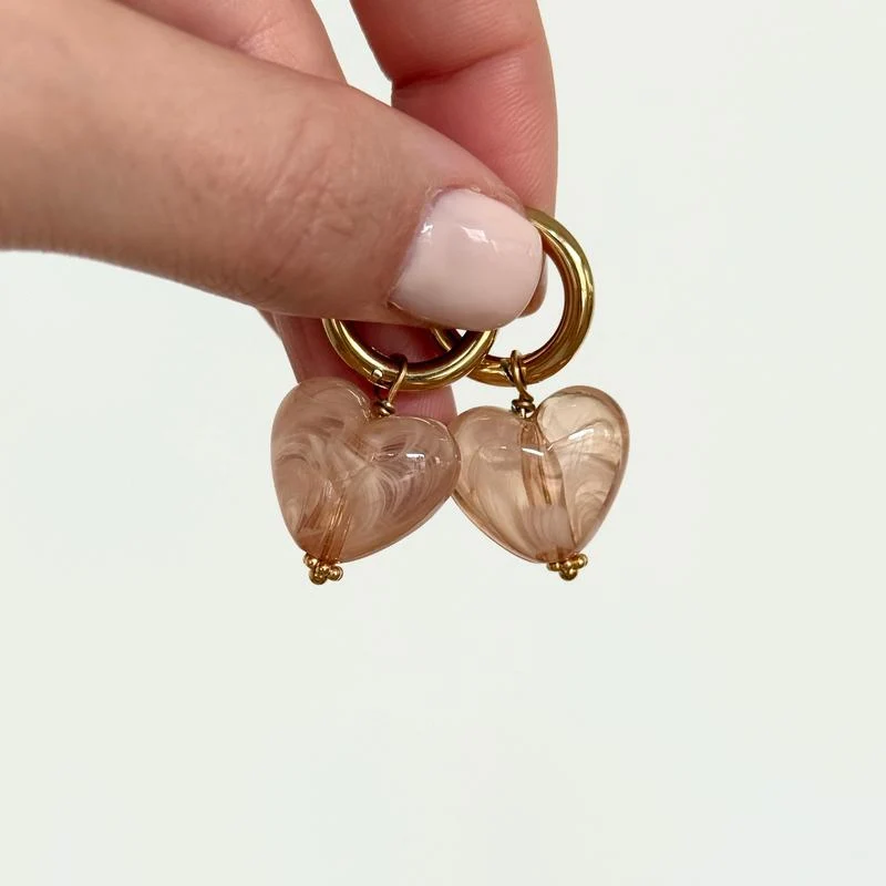 Créoles "Cléo" nude acier