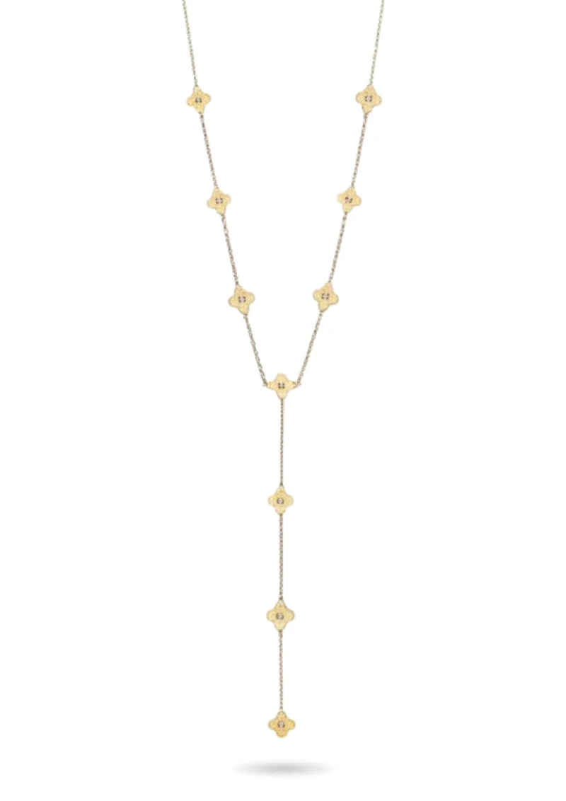 Collier Y Trèfle Strass