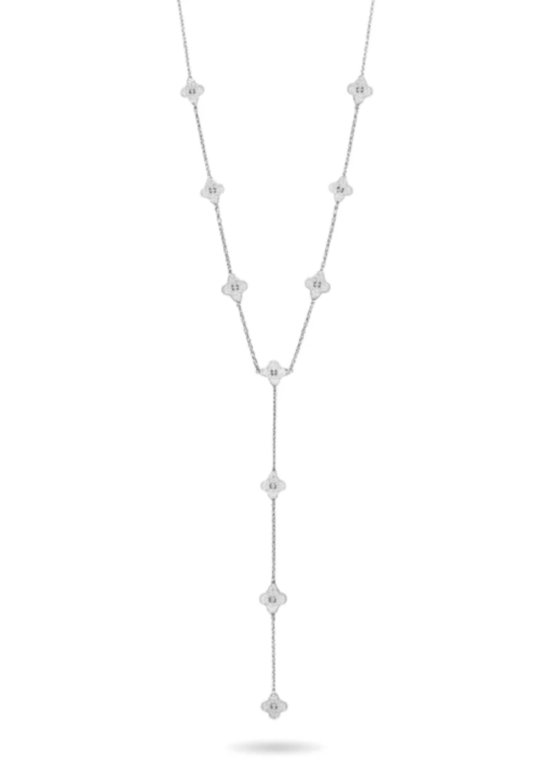 Collier Y Trèfle Strass