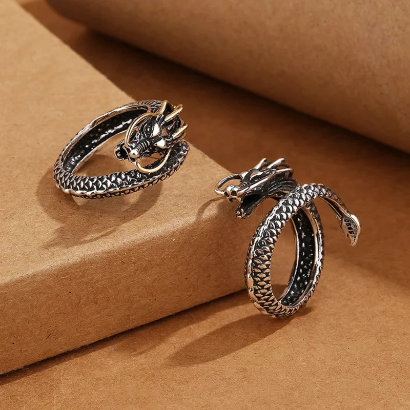 Bague Dragon Homme Vintage