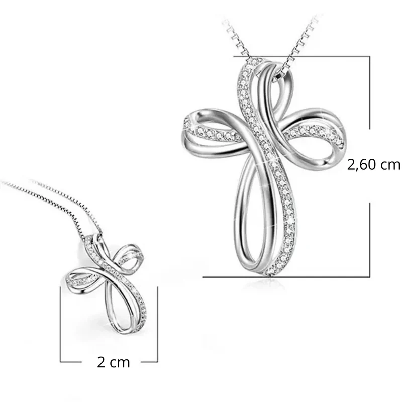 Collier Croix Argent et Brillants