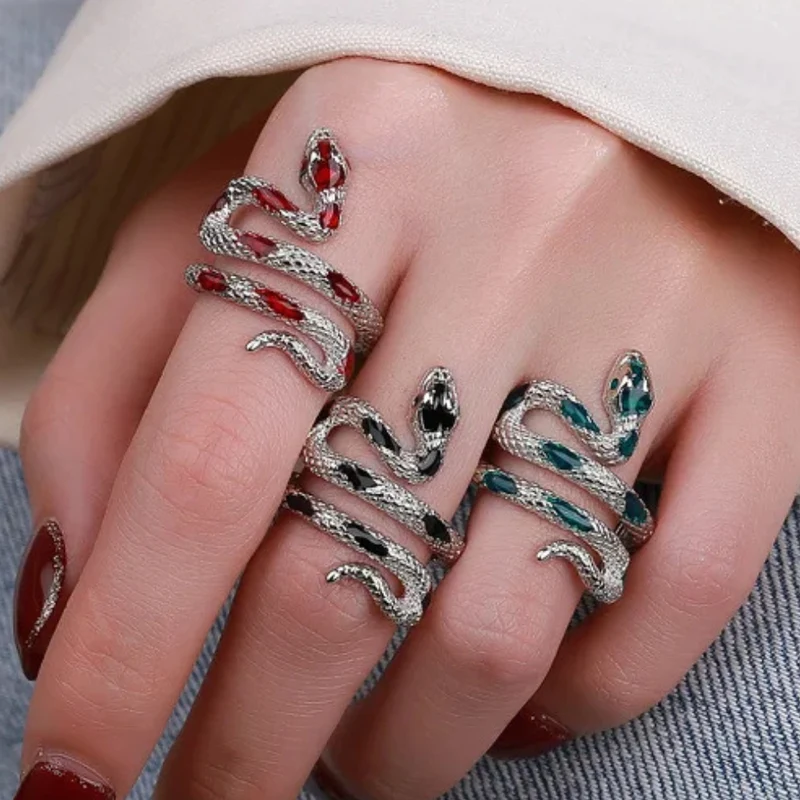 Bague Serpent Pierres Bleues