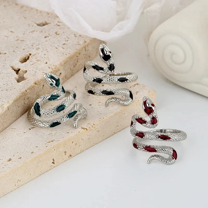 Bague Serpent Pierres Bleues