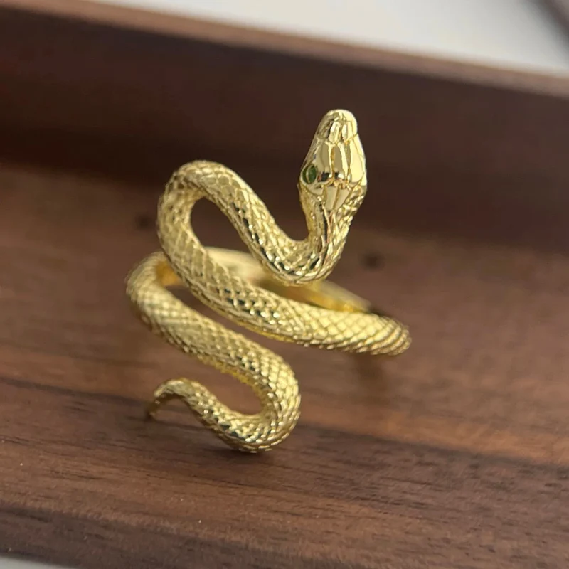 Bague Serpent Yeux Verts